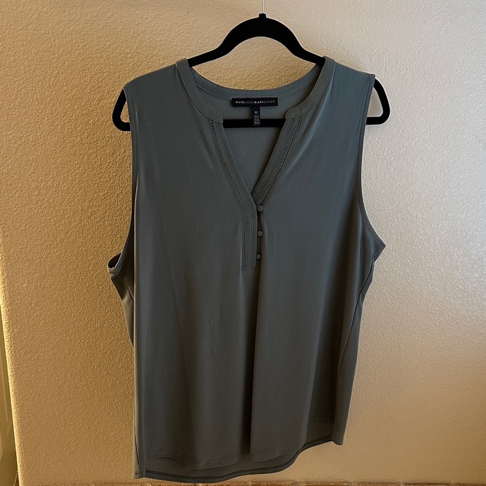White House Black Market Sleeveless Top in Charcoal